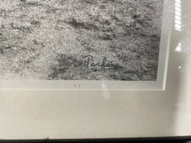 Image for Black and White Framed and Matted Photograph Original Art Signed by Artist Bob Parker of Leary GA