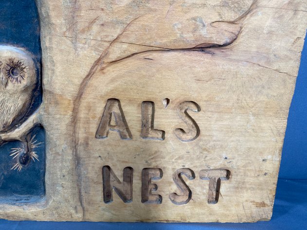 Image for Hand Made Wooden Owl Themed Sign 