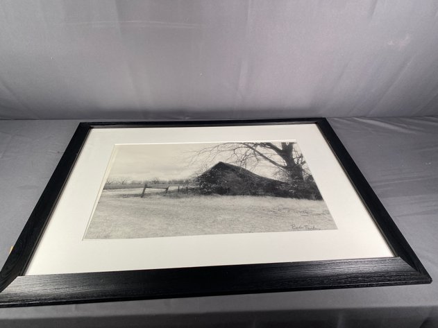 Image for Black and White Framed and Matted Photograph Original Art Signed by Artist Bob Parker of Leary GA