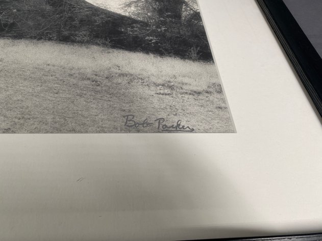 Image for Black and White Framed and Matted Photograph Original Art Signed by Artist Bob Parker of Leary GA