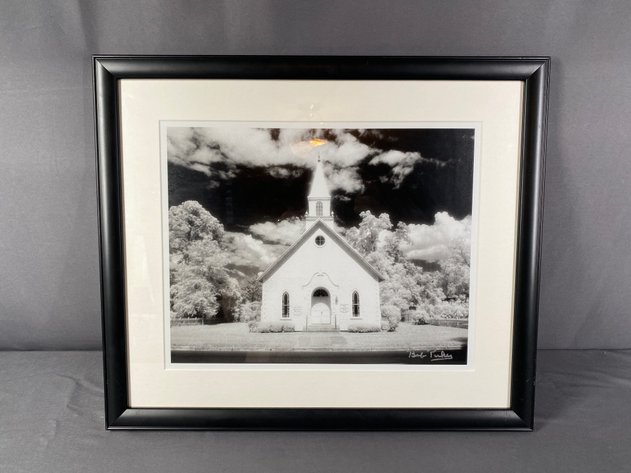 Image for Black and White Framed and Matted Photograph Original Art Signed by Artist Bob Parker of Leary GA