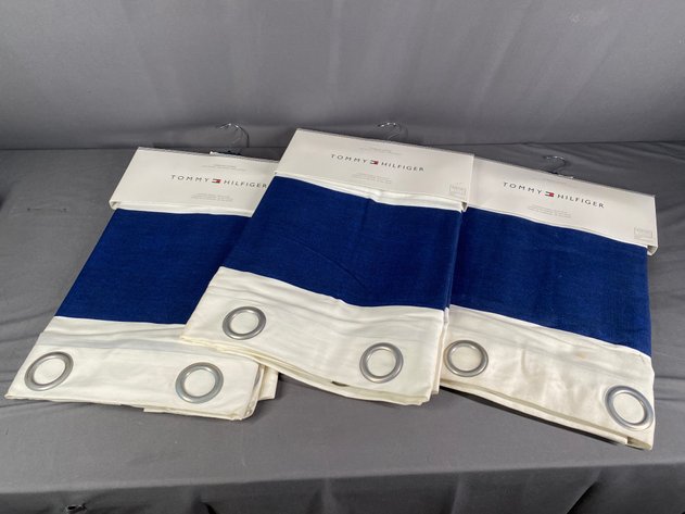 Image for (3) Sets of (2) Tommy Hilfiger Cabana Striped Window Panels