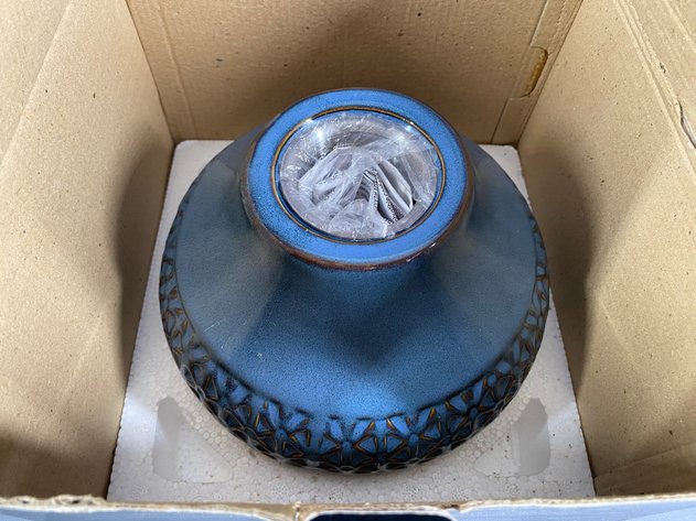 Image for (2) New in Box Bird Brain Hand Glazed Ceramic Fire Pots