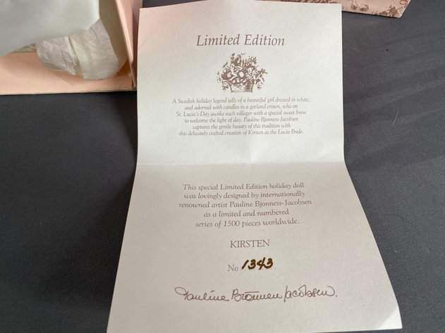 Image for Vintage Porcelain Doll by Pauline 