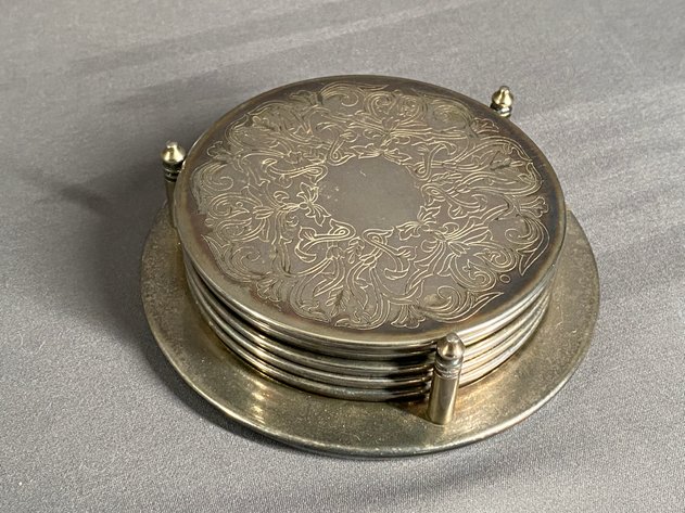 Image for (10) Piece Assortment of Silver Plate and Stainless Serving Ware