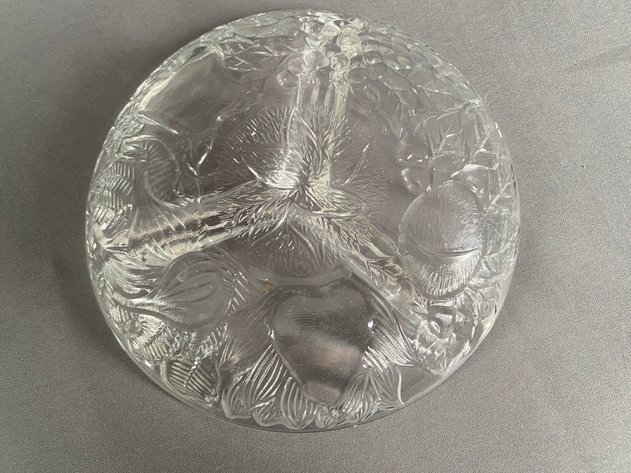 Image for (6) Piece Assortment of Cut and Etched Glass Serving and Table Ware