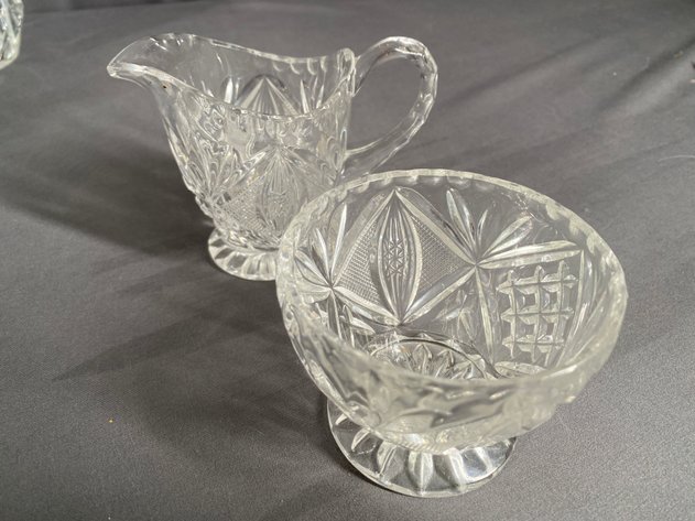 Image for (8) Cut Crystal Home Decor Pieces