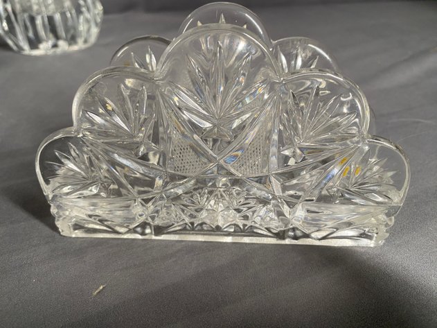 Image for (8) Cut Crystal Home Decor Pieces