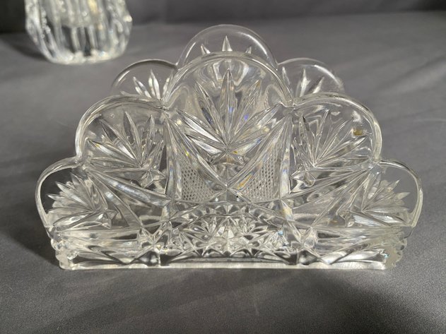 Image for (8) Cut Crystal Home Decor Pieces