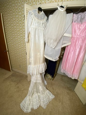 Image for Assortment of Vintage Wedding and Formal Dresses