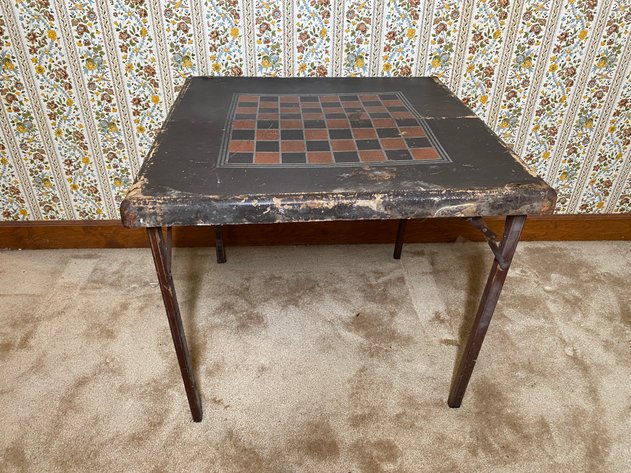 Image for 19th Century Shawder Brother's Samson Folding Chess/Checkers Game Table