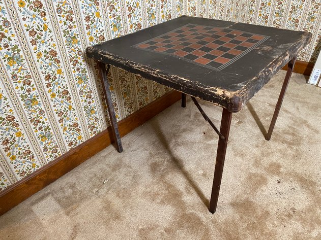 Image for 19th Century Shawder Brother's Samson Folding Chess/Checkers Game Table
