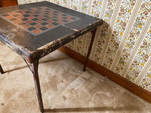 Image for 19th Century Shawder Brother's Samson Folding Chess/Checkers Game Table