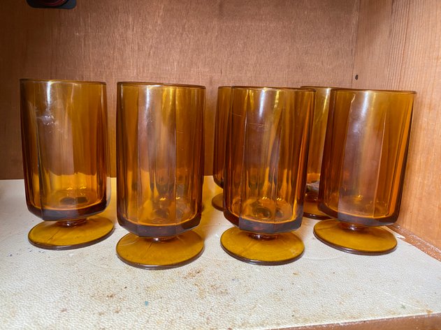 Image for (7) Vintage Indiana Glass Tea Glasses