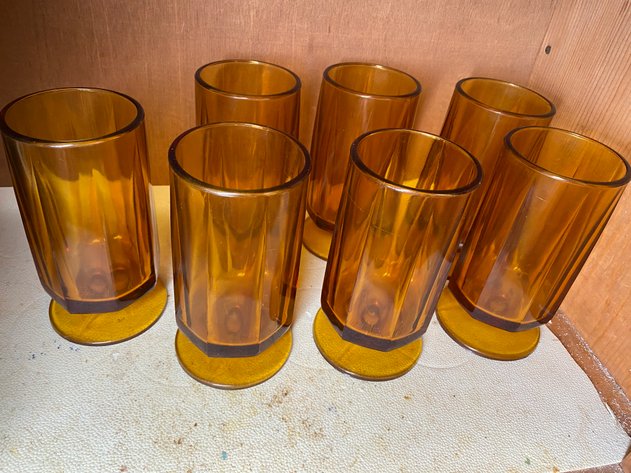 Image for (7) Vintage Indiana Glass Tea Glasses