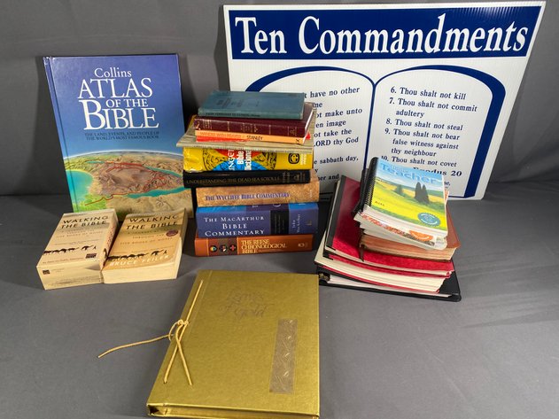 Image for Assortment of Biblical and Christian Themed Books, Lessons and Commentary