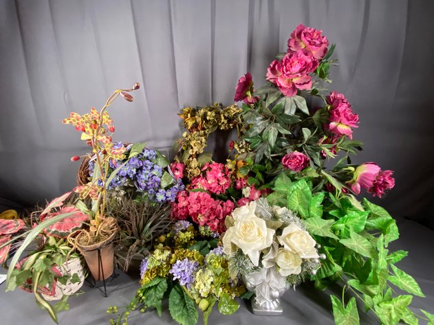 Image for (11) Artificial and Permanent Floral Arrangements and Wreath