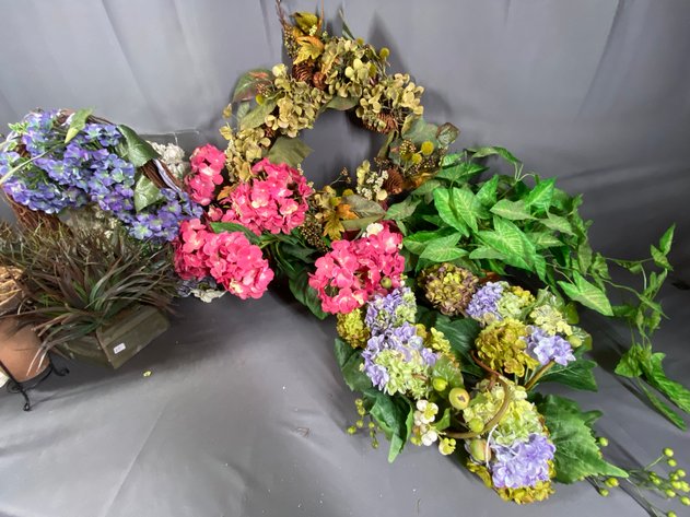 Image for (11) Artificial and Permanent Floral Arrangements and Wreath