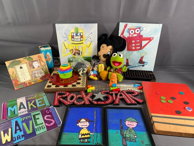 Image for Vintage Baby Toys, Board Games, and Stuffed Animals; and Kids Wall Decor