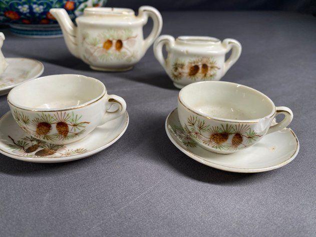 Image for (25) Piece Assortment of Vintage Japanese Tea Sets, Tea Cups, Saucers, Bowls and More!