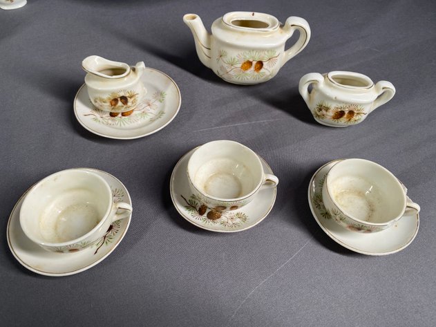 Image for (25) Piece Assortment of Vintage Japanese Tea Sets, Tea Cups, Saucers, Bowls and More!