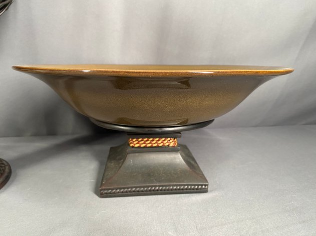 Image for (3) Decorative Fruit Bowls/Compotes with Assorted Fruit