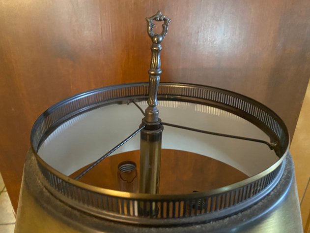 Image for Vintage Brass Torchiere Floor Lamp