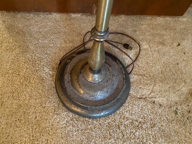 Image for Vintage Brass Torchiere Floor Lamp