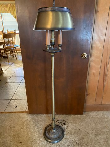 Image for Vintage Brass Torchiere Floor Lamp