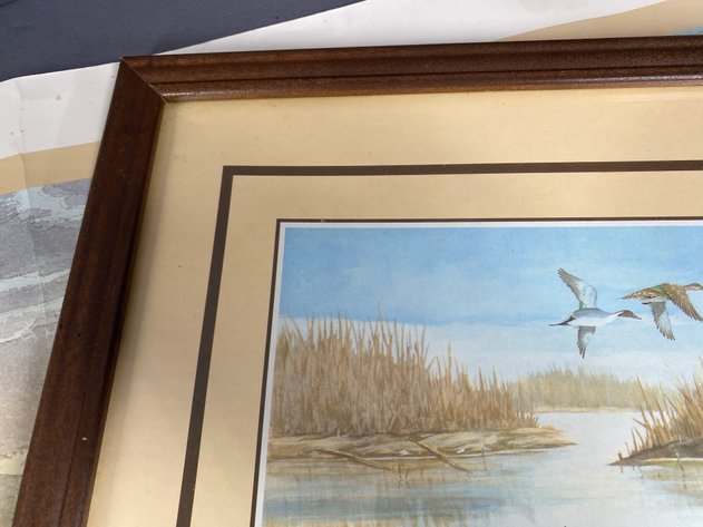 Image for (3) Duck Themed Prints, (2) Unframed (1) Framed Signed