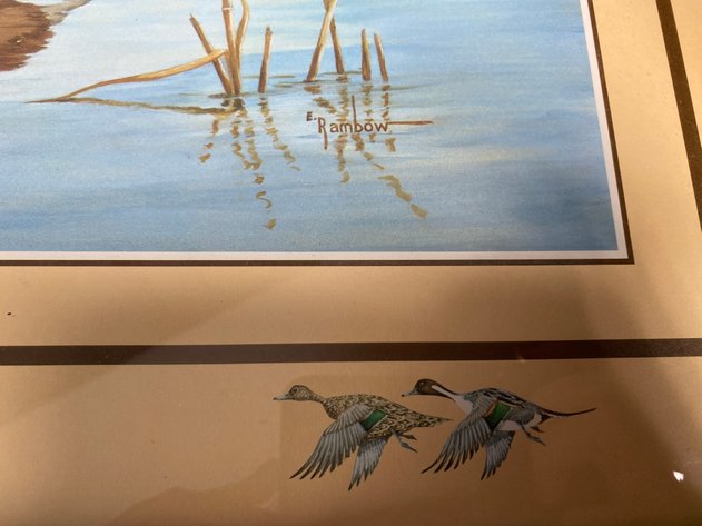 Image for (3) Duck Themed Prints, (2) Unframed (1) Framed Signed