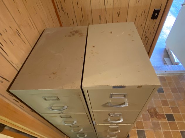 Image for (3) Metal Filing Cabinets, (2) Four Drawer and (1) Two Drawer