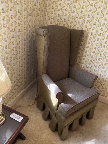 Image for Traditional Upholstered Wingback Accent Chair