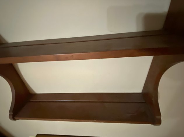 Image for Solid Wood (3) Shelf Plate Holder Wall Shelf