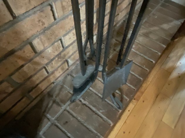 Image for (4) Piece Wrought Iron Fire Place Set