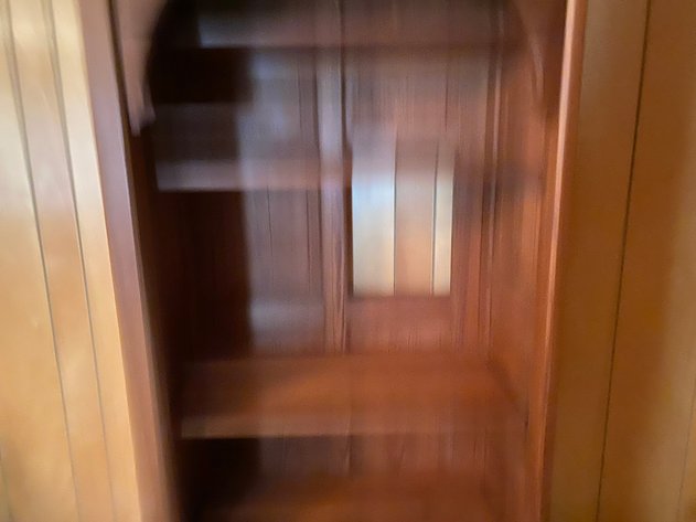 Image for Antique Hand Carved (5) Book Shelf Fashioned out of Confessional Booth