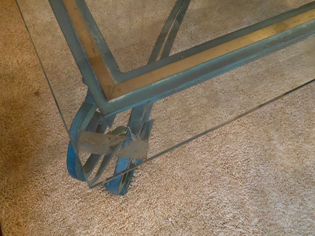 Image for Wrought Iron Beveled Glass Top Coffee Table