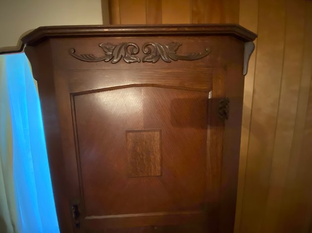 Image for Antique Jacobean Style English Oak Wardrobe, Hall Coat Closet/Armoire