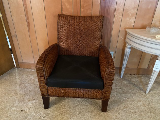 Image for Woven Rattan Arm Chair with Cushion