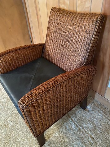 Image for Woven Rattan Arm Chair with Cushion