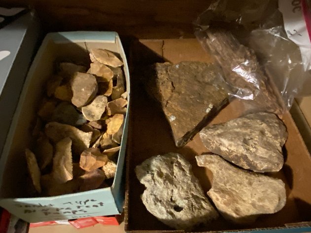 Image for (4) Shelf Adjustable Metal Storage Shelf with Contents, Includes Shelf, Various Vintage Coca Cola Bottles and Rock Collection