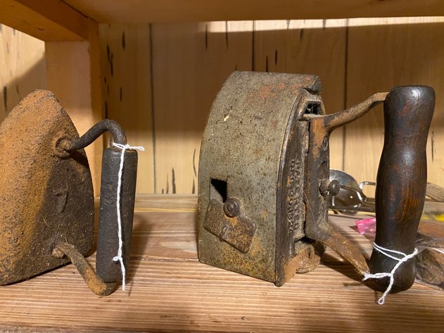 Image for Hand Made (6) Shelf Wooden Storage Shelf with All Contents