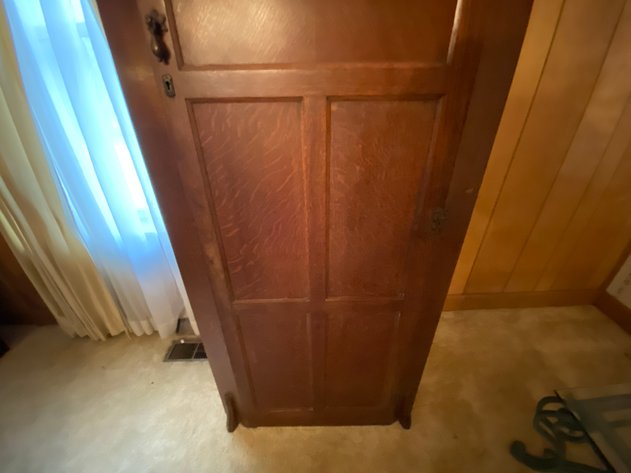 Image for Antique Jacobean Style English Oak Wardrobe, Hall Coat Closet/Armoire