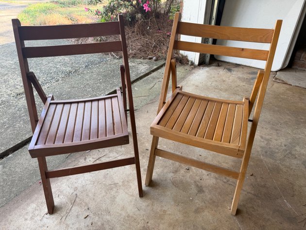 Image for (2) Wood Folding Chairs