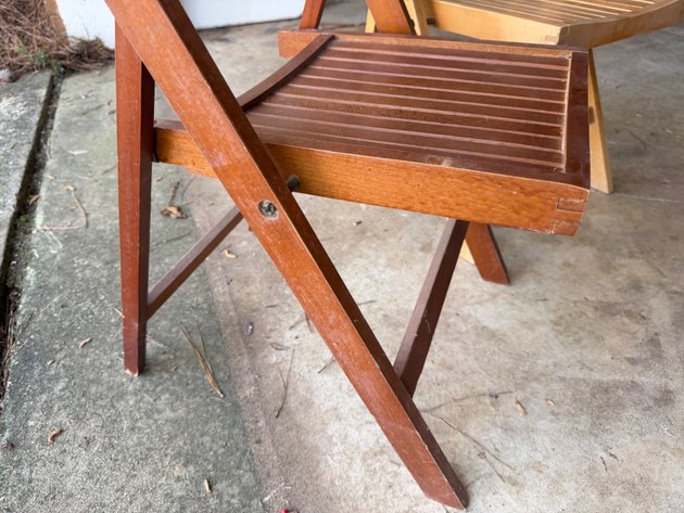 Image for (2) Wood Folding Chairs