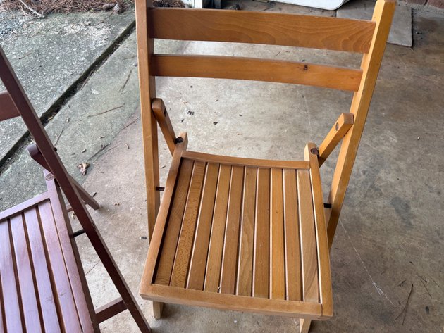 Image for (2) Wood Folding Chairs