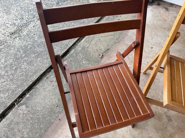 Image for (2) Wood Folding Chairs