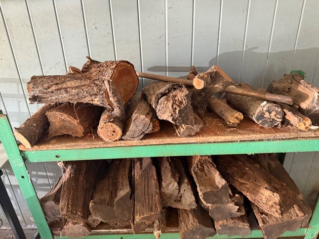 Image for Metal Rack with Old Firewood