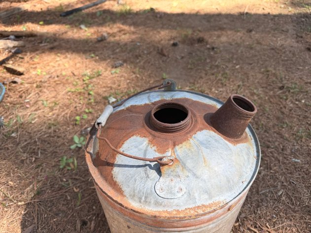 Image for Vintage Galvanized Burn Barrel With Lid And Vent