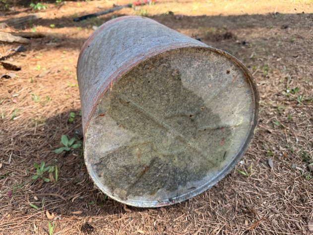 Image for Vintage Galvanized Burn Barrel With Lid And Vent